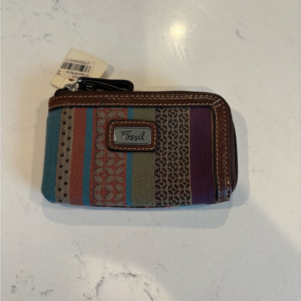 Fossil Multicolor Striped Wallet